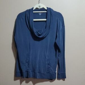 Tommy Hilfigure Sport Women's Blue Cowl Neck Sweater Size Large